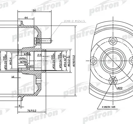 Фото №0 PDR1529 Барабан тормозной