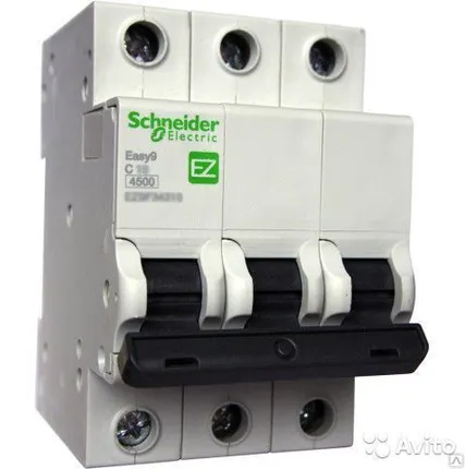Фото №0 Выключатель автоматический 3п 25А С 4,5кА EASY9 Schneider Electric