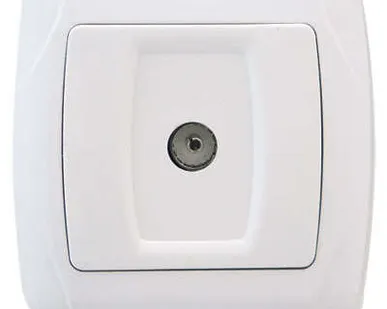 фото Розетка TV 1-м СП Маргарита бел. UNIVersal М0027