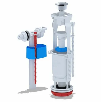 Фото №0 Комплект для унитаза боковой 1/2 с хромированной кнопкой "Ани" WC6050M (Арматура)