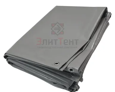 фото Укрывной тент полог из ткани ПВХ Китай 630 г/м2 серый