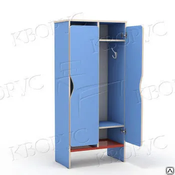 Фото №0 Шкаф для переодевания с просушкой обуви - 2 места. Мебель для детского сада