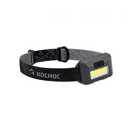 Фото №0 Фонарь налобный, 3 режима, 1 светодиод 3В (160lm), 3 х ААА, Космос