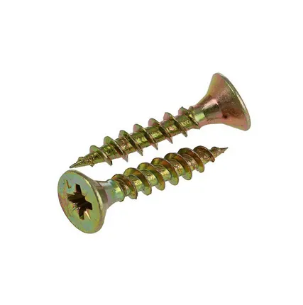 Фото №0 Саморез (шуруп) 3,0*35мм универсальный желтый с потайной головкой, 100 шт