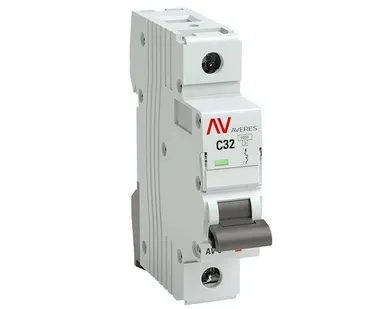 фото Выключатель автоматический модульный 1п C 32А 6кА AV-6 AVERES EKF mcb6-1-32C-av