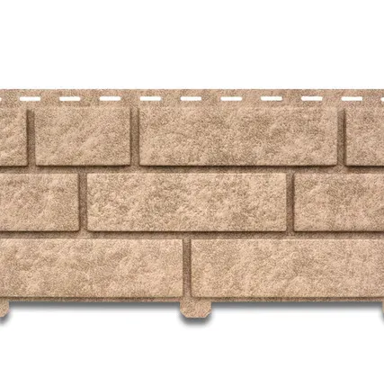 Фото №0 Фасадная панель ПОД КИРПИЧ Двойной замок (ЮП) "Стоун-Хаус" Бежевый 3025*230 мм