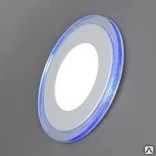 Фото №0 701R-14W-4000K Светильник встраиваемый,круглый,со стеклом,LED-подсветка,14W
