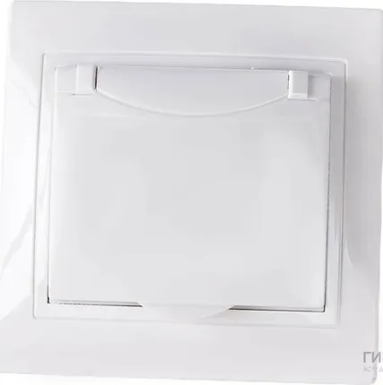 Фото №0 Розетка 1-м СП КВАРТА с зазем., с крыш, бел. 10А IP20 РСб10-3-КБ ИЭК ERK15-К01-16-DM