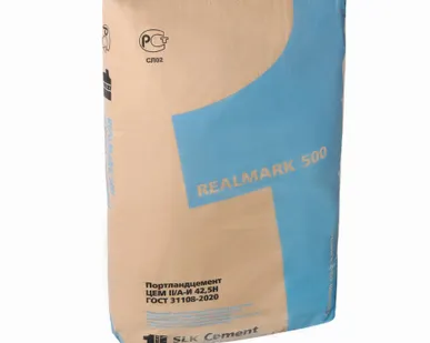 фото Цемент II/A-И 42,5 Н, 35кг Сухой Лог (Синий мешок Realmark 500)