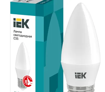 фото IEK Лампа светодиод. 5/4000/Е27/С35 свеча IEK