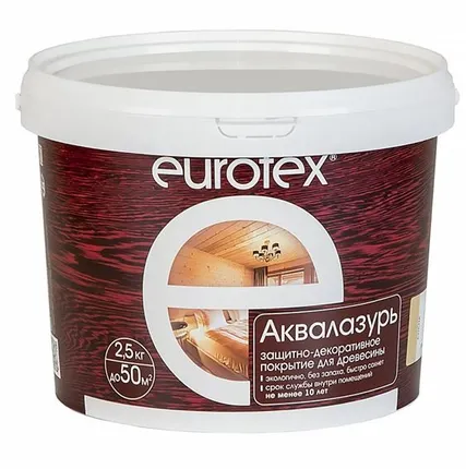 Фото №0 EUROTEX Аквалазурь 2,5кг 103 Сосна