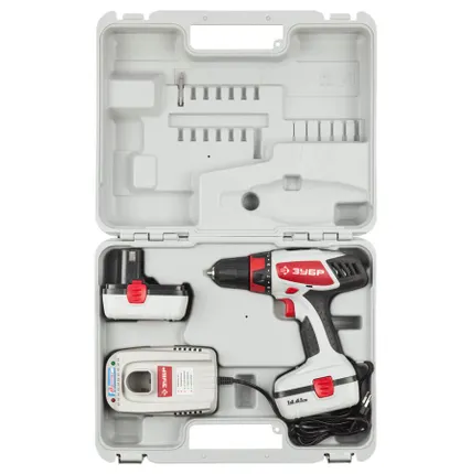 Фото №1 Шуруповерт аккумуляторный Зубр ЗДА-14.4-2 КИН