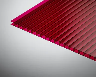 фото Сотовый поликарбонат, гранат, 6 мм