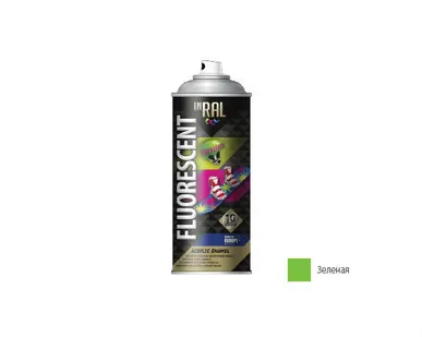 фото Эмаль аэрозоль INRAL FLUORESCENT 400мл зеленая