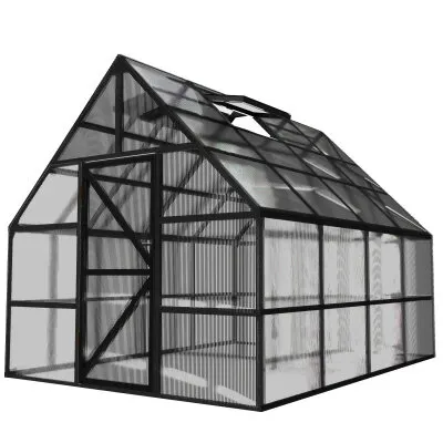 Фото №0 Теплица английская ЧЕЛСИ 3х4 м, цвет Черный (RAL 9005)