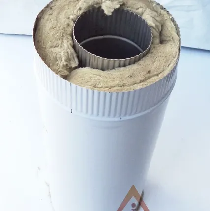 Фото №3 Труба сэндвич D130/230 мм L = 0,5 м (нерж. 0,5/0,5 мм AISI 304 внутри)