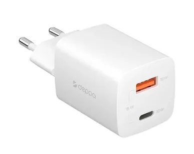 фото Сетевое зарядное устройство Deppa 33W USB-A/USB-C 11432 White