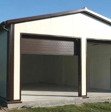 Фото №0 Гараж из сэндвич панелей