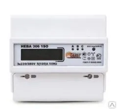 Фото №0 Трехфазный электросчётчик НЕВА 303 5-100 А 1SO