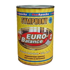 фото EURO-balance 2, акрилатная, матовая, интерьерная краска (База А), 0,9 литра