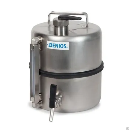 Фото №0 Бочка 10 л, из нержавеющей стали, для раздачи ЛВЖ, с индикатором уровня