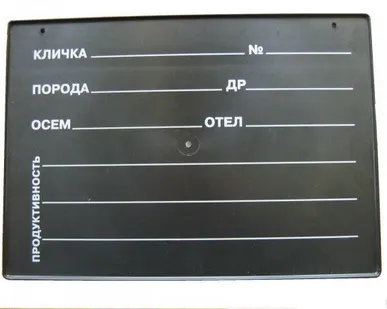 фото Трафарет информационный ( табличка для написания клички, веса, даты рождени