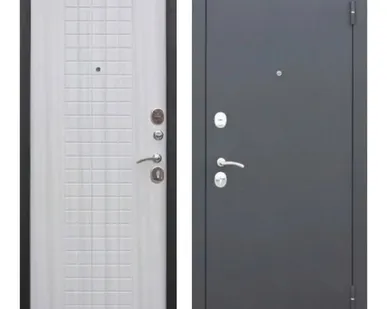 фото Дверь входная Гарда Муар 8мм (Ferroni) металл 0,8мм/МДФ, Черный Муар/Белый ясень 2050х860мм, ПРАВАЯ