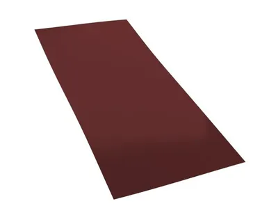 фото Гладкий стальной лист с защитной пленкой 0,35 Коричневый 2,5 метра