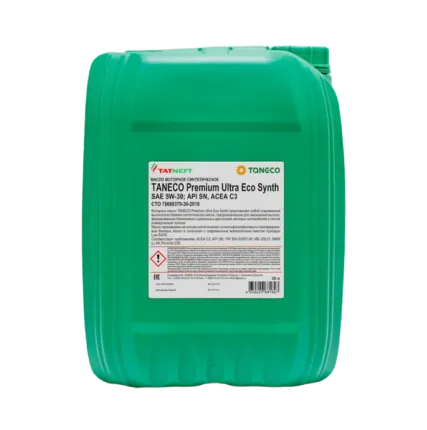 Фото №0 Масло моторное синтетическое TANECO Premium Ultra Eco Synth 5W-30 20 л 5W-30