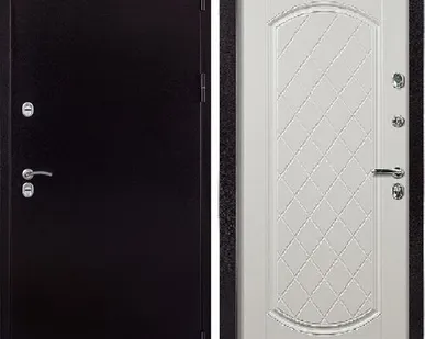 фото Входная дверь Термо Лайт антик серебро-капучино