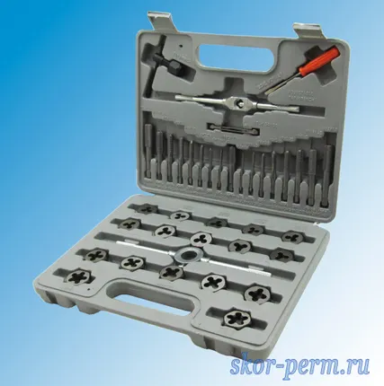 Фото №0 Набор метчиков и плашек М3-М12, 17 размеров