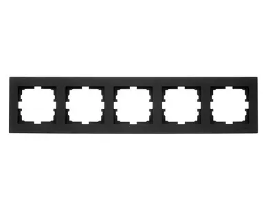 фото Рамка 5-местн. горизонт. VESNA черн. бархат LEZARD 742-4200-150