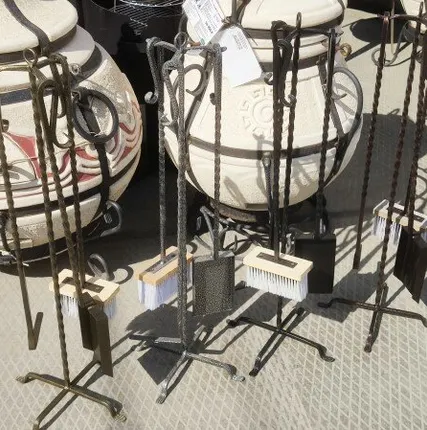 Фото №0 Набор для камина на стойке (3пред) щетка черный