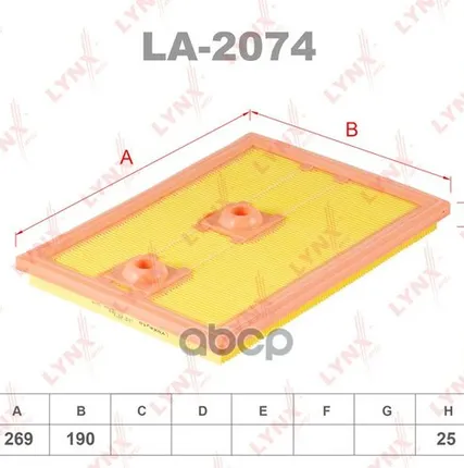 Фото №0 Фильтр Воздушный LYNXauto арт. LA2074