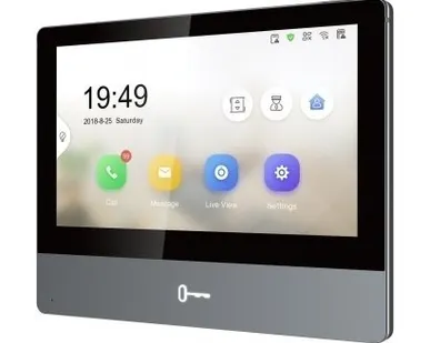 фото HikVision DS-KH8350-WTE1 7″ цветной IP видеодомофон
