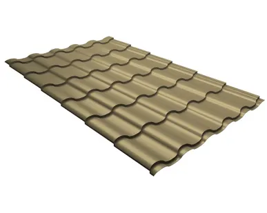 фото Металлочерепица Kredo Слоновая кость RAL 1014