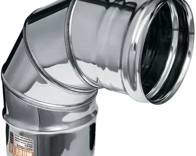 фото Колено угол 90° Ф135 4 секции (430/0,5мм) нержавейка Феррум