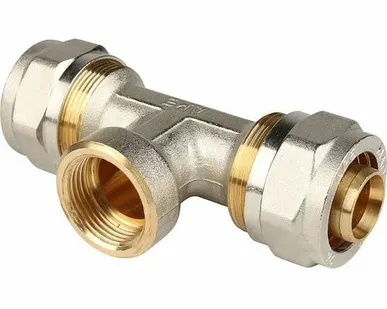 фото Тройник-переходник STOUT с внутренней резьбой 3/4 х26 для металлопластиковых труб винтовой