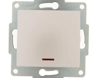 фото Механизм выключателя 1-кл. 1п СП Karina 10А IP20 с подсветкой жемчуж./бел. перламутр LEZARD 707-3088-111
