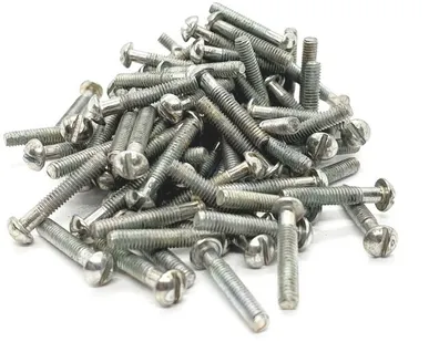 фото Винт М 2,5х14 с полусферической головкой, прямой шлиц, 100шт.