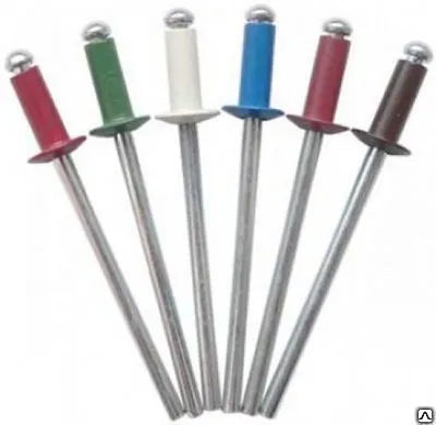 Фото №0 Заклёпки цветные 3.2х8 (упаковка 100 шт.), шт