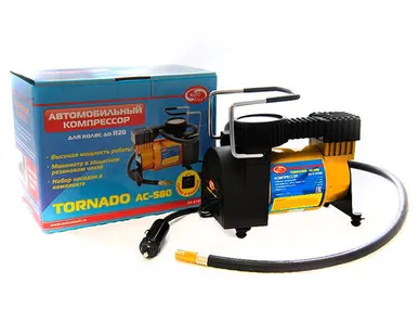 фото Компрессор Autovirazh AC 580 AV-010580 Торнадо металл 12V 140Вт 35л/мин