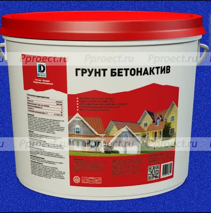 Фото №0 De Luxe грунт "Бетон Актив" для бетонных поверхностей 10 кг Завод De Luxe
