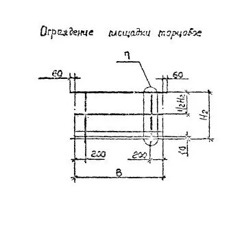 Фото №0 Ограждение площадки торцевое