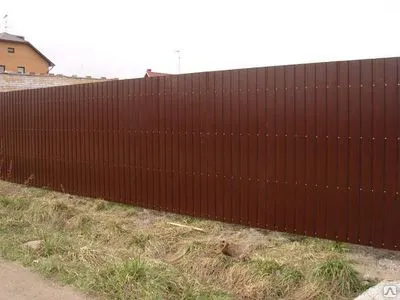 Фото №0 Изготовление забора из профнастила
