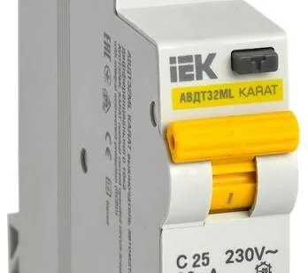 фото Выключатель автоматический дифференциального тока С 25А 30мА АВДТ32МL KARAT IEK MVD12-1-025-C-030