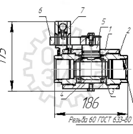 Фото №3 В наличии на складе - Кран КШ АФНИ 50х70 АФНИ.306121.005 АСК 50.70.000 ОФСП.306121.005 ДУ-50 Ру-70 АСК 50.70.000 цена