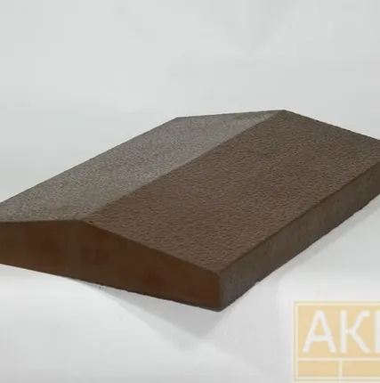 Фото №0 Крышка заборная двускатная (оливковый №420) 170х400х50 мм (вес 6,75 кг)