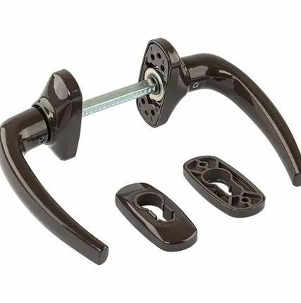 Фото №0 Гарнитур нажимной раздельный с подпружиниванием Garnet Коричневый RAL8019