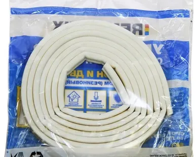 фото Уплотнитель REMONTIX Лента уплотнительная бытовая Remontix D-профиль белый 9 мм 6 м